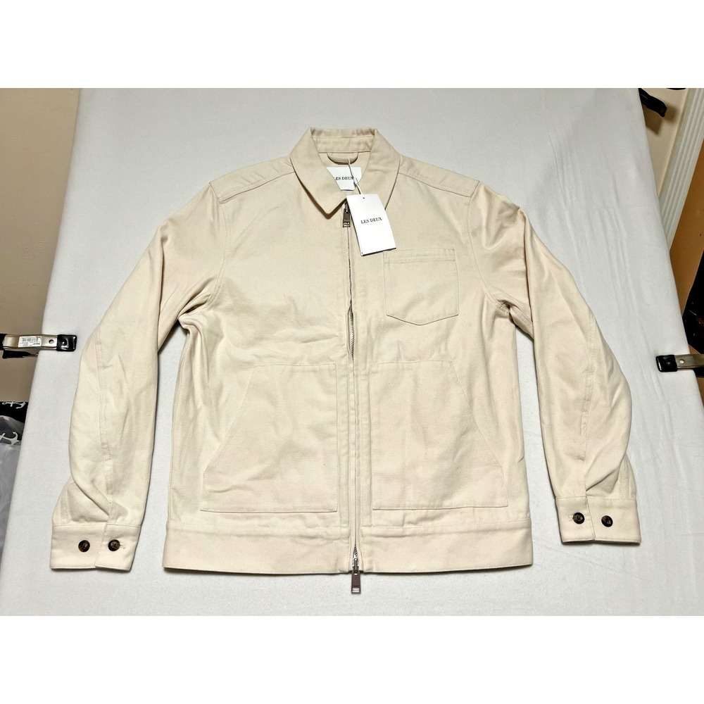 Les‎ Duex Men's Robert Canvas Jacket Beige Jacket Size M